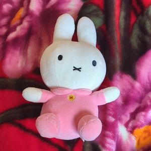 Miffy Pink and White Stuffed Bunny